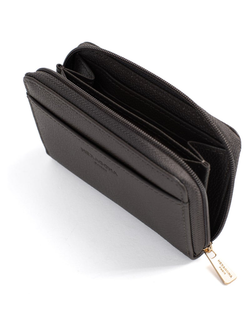 Portecartes  Stop RFID  Cuir CONFORT Taupe - Kiabi