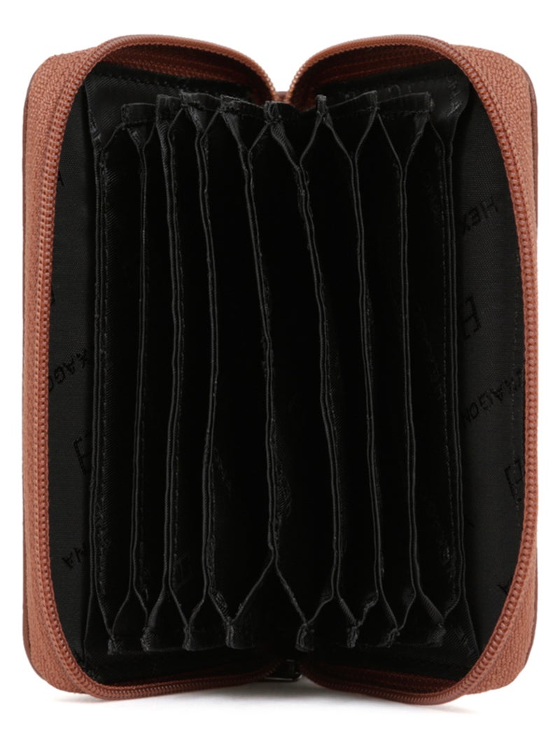Portecartes  Stop RFID  Cuir SENSATION Cognac - Kiabi