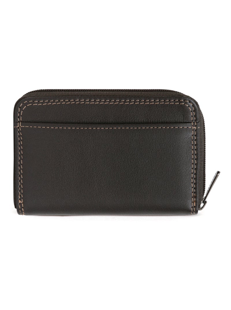 Portecartes  Stop RFID  Cuir SENSATION Marron foncé - Kiabi
