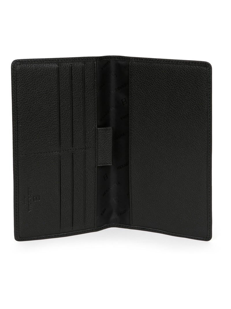 Portechéquier  1 volet  Cuir CONFORT Noir - Kiabi