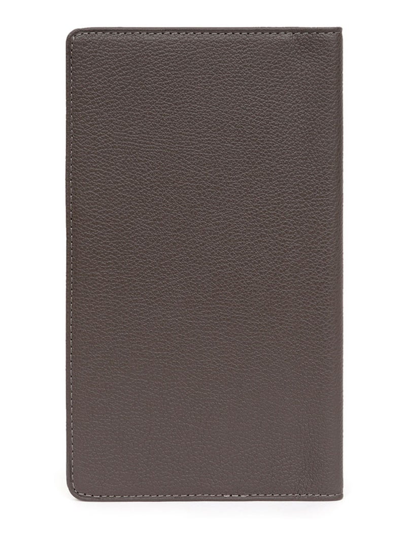 Portechéquier  1 volet  Cuir CONFORT Taupe - Kiabi