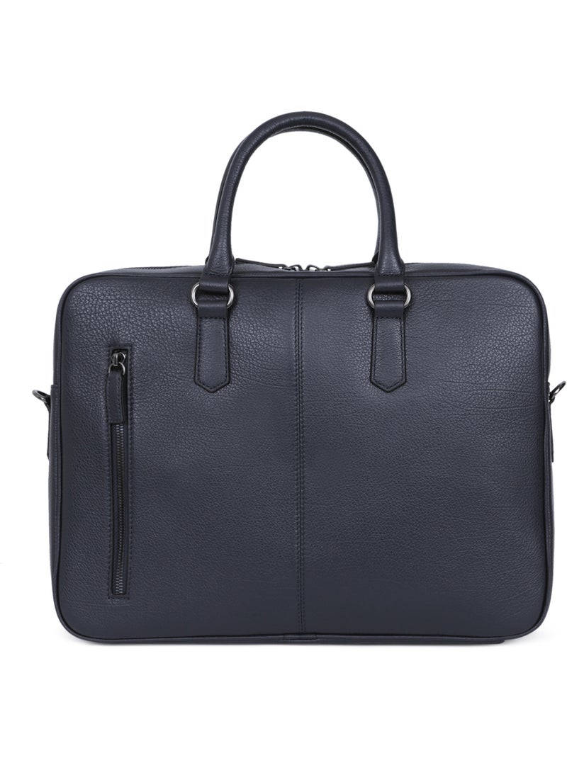 Portedocuments  13" & A4  Cuir ENCORE Bleu marine - Kiabi
