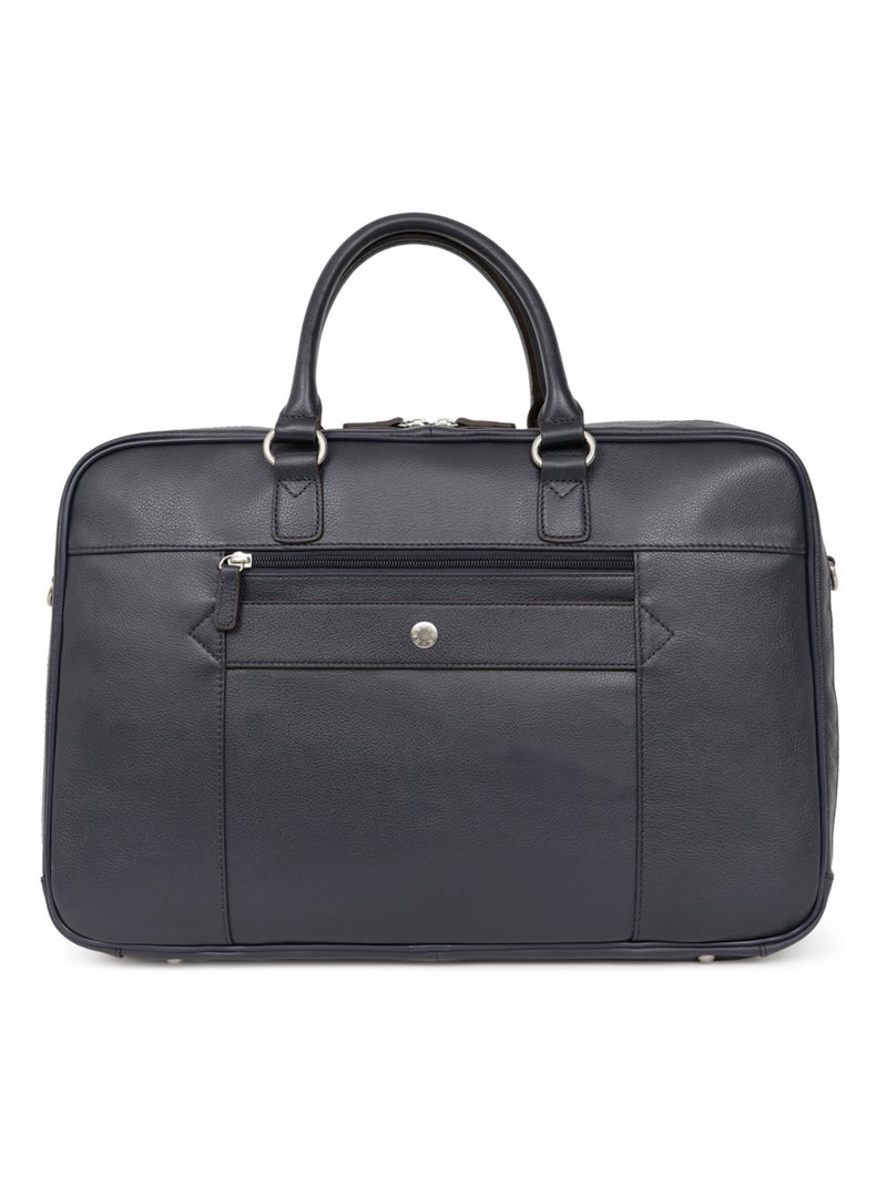 Portedocuments  15" & A4  Cuir CONFORT BUSINESS Bleu marine - Kiabi