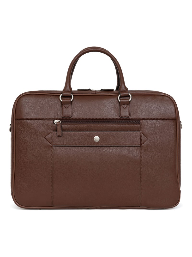 Portedocuments  15" & a4  cuir confort business hexagona Marron chocolat - Kiabi