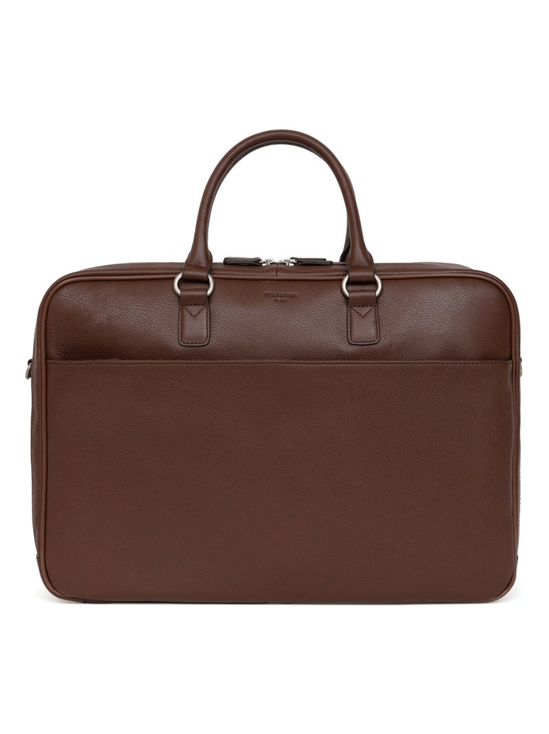Portedocuments  15" & A4  Cuir CONFORT BUSINESS Marron chocolat - Kiabi