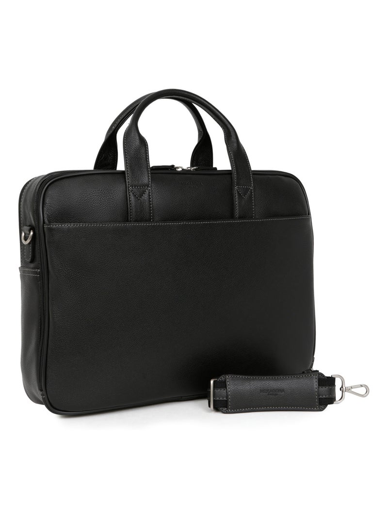 Portedocuments  15" & A4  Cuir CONFORT BUSINESS Noir - Kiabi