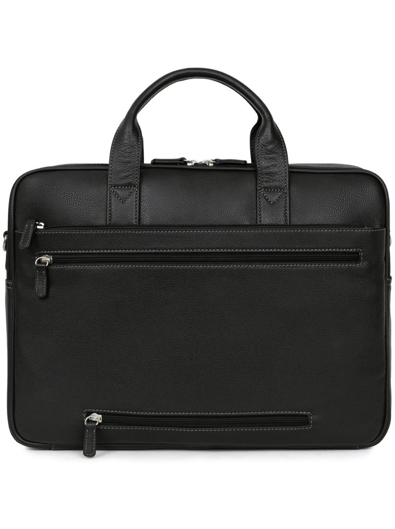 Portedocuments  15" & A4  Cuir CONFORT BUSINESS Noir - Kiabi