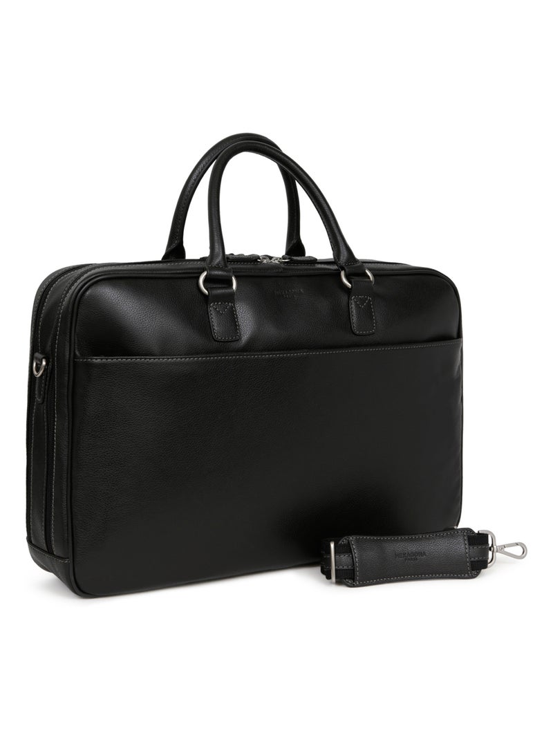 Portedocuments  15" & A4  Cuir CONFORT BUSINESS Noir - Kiabi