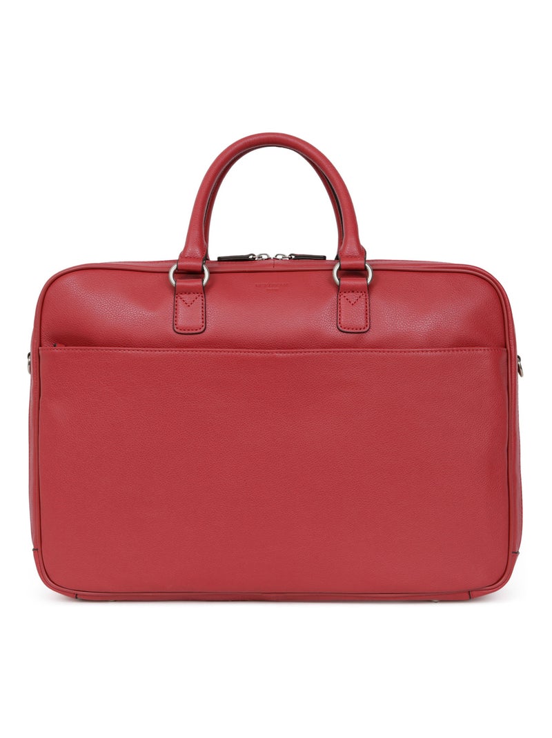 Portedocuments  15" & A4  Cuir CONFORT BUSINESS Rouge foncé - Kiabi