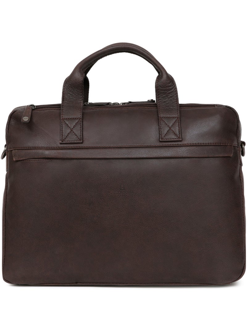 Portedocuments  15" & A4  Cuir INSTINCT Marron - Kiabi