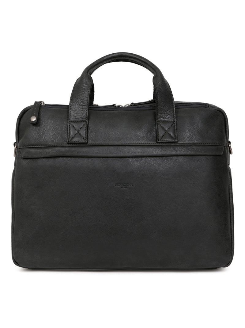 Portedocuments  15" & A4  Cuir INSTINCT Noir - Kiabi