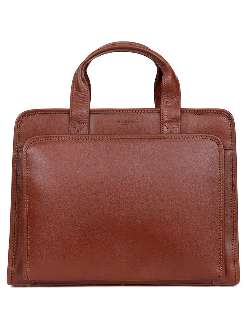 Portedocuments  15" & A4  Cuir RÉPUBLIQUE Marron - Kiabi
