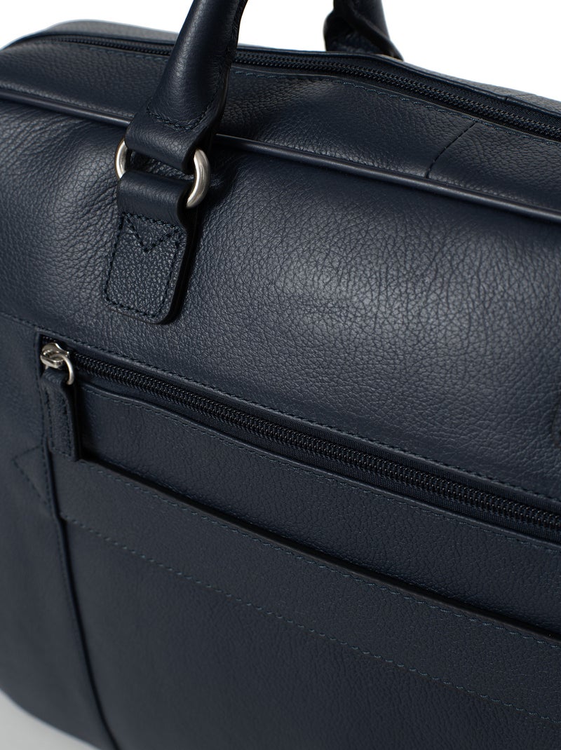 Portedocuments  17"& A4  Cuir CONFORT BUSINESS Bleu marine - Kiabi