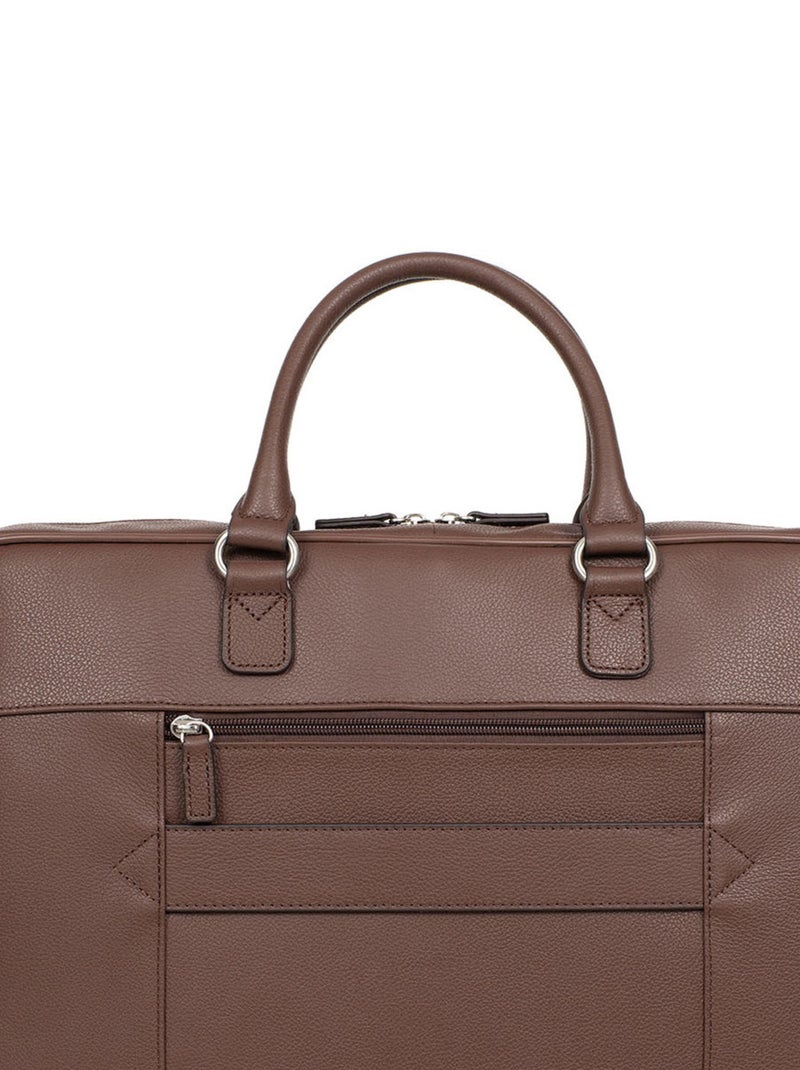 Portedocuments  17" & a4  cuir confort business hexagona Marron chocolat - Kiabi