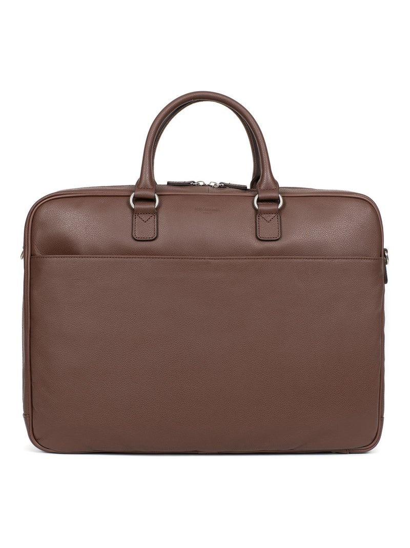 Portedocuments  17"& A4  Cuir CONFORT BUSINESS Marron chocolat - Kiabi