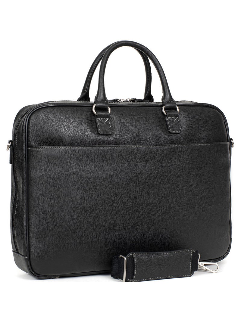 Portedocuments  17"& A4  Cuir CONFORT BUSINESS Noir - Kiabi
