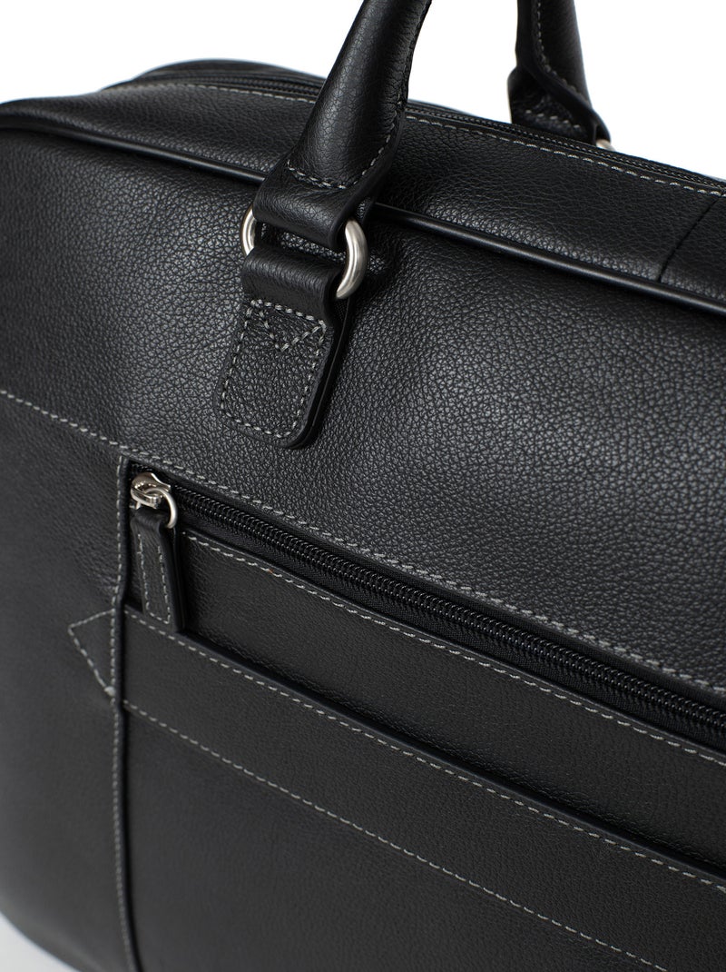 Portedocuments  17"& A4  Cuir CONFORT BUSINESS Noir - Kiabi