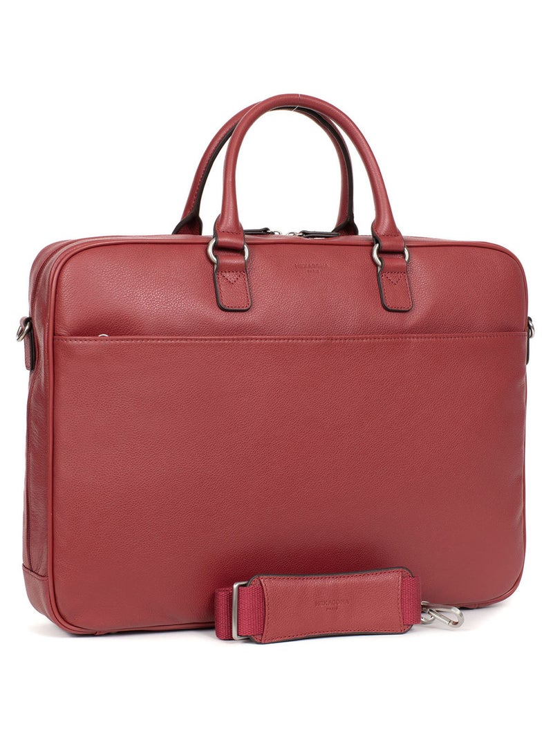 Portedocuments  17"& A4  Cuir CONFORT BUSINESS Rouge foncé - Kiabi