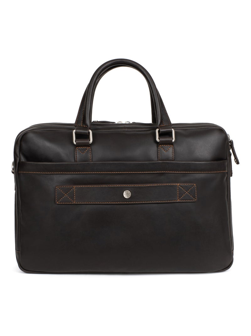 Portedocuments  17" & A4  Cuir FÉLIN Marron - Kiabi