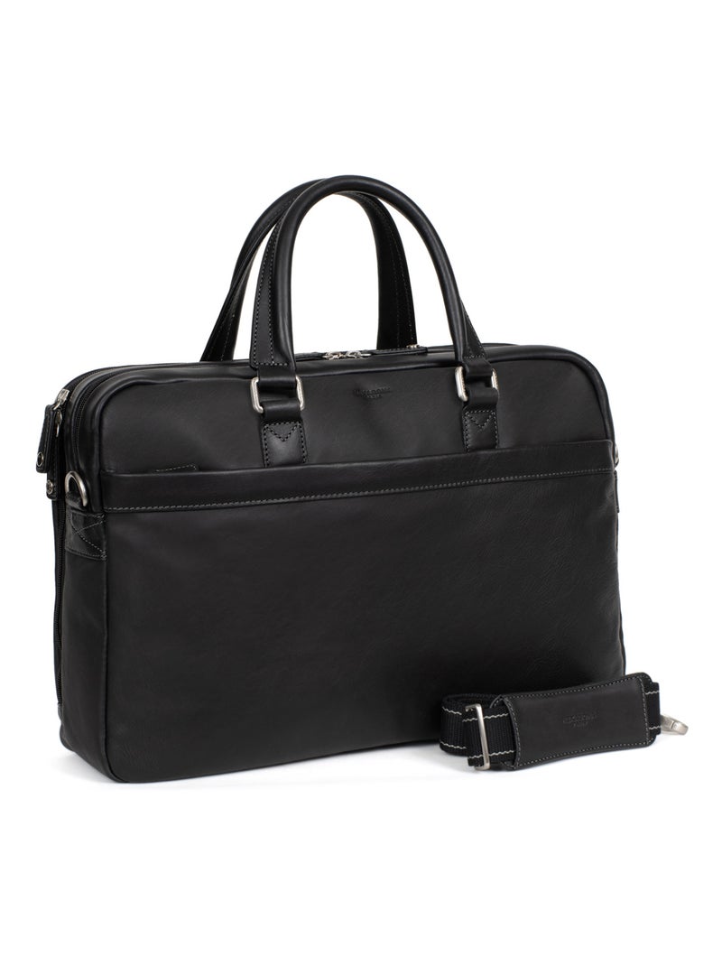 Portedocuments  17" & A4  Cuir FÉLIN Noir - Kiabi