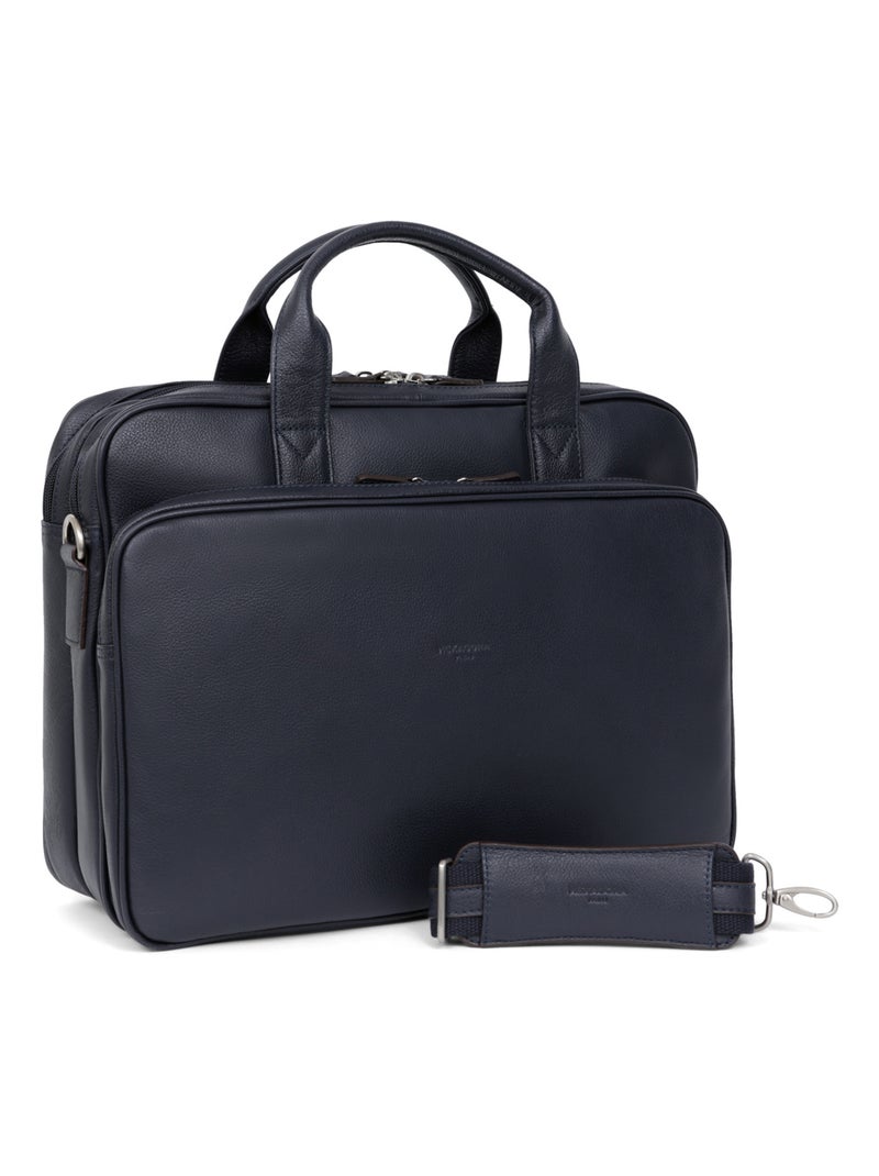 Portedocuments  A4  Cuir CONFORT Bleu marine - Kiabi