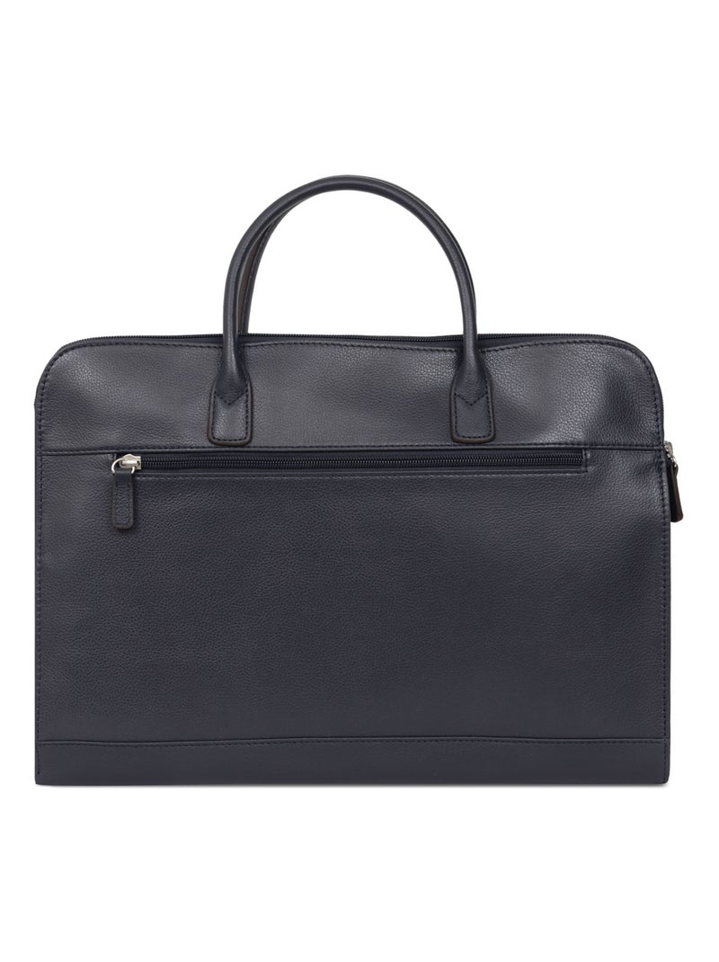 Portedocuments  A4  Cuir CONFORT BUSINESS Bleu marine - Kiabi