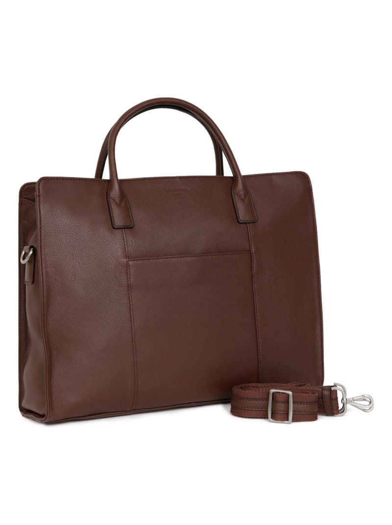 Portedocuments  a4  cuir confort business hexagona Marron chocolat - Kiabi