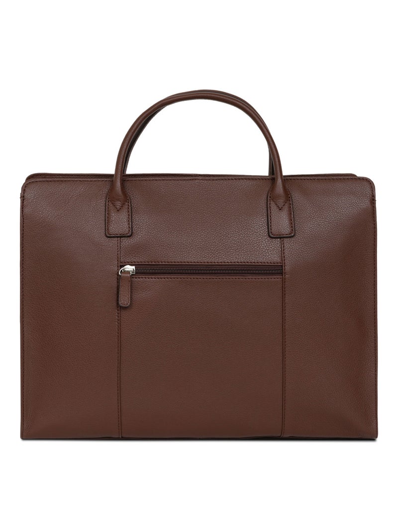 Portedocuments  a4  cuir confort business hexagona Marron chocolat - Kiabi
