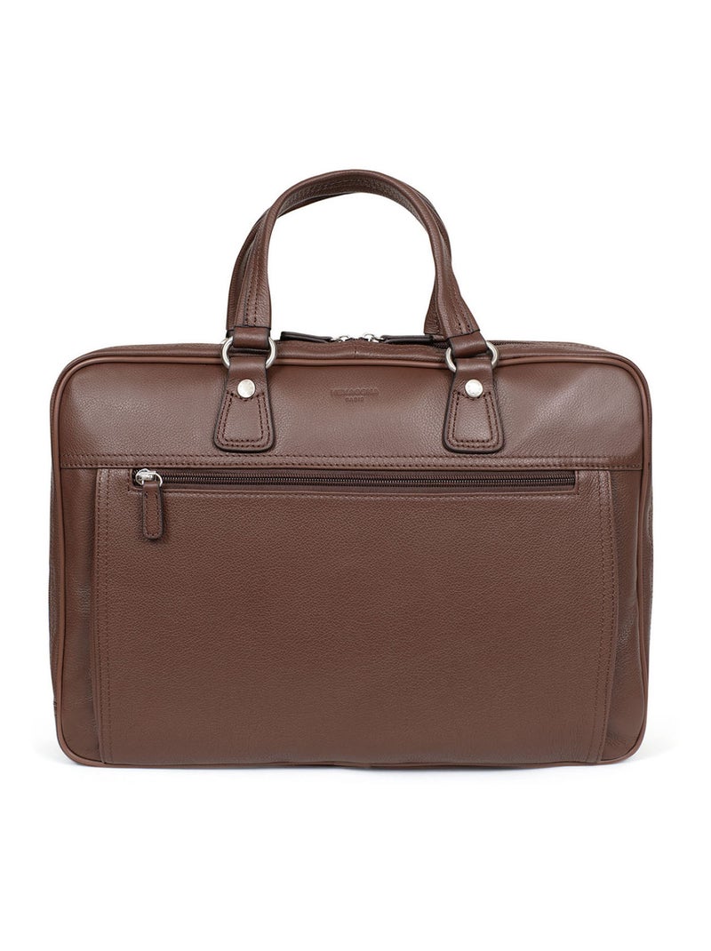 Portedocuments  A4  Cuir CONFORT Marron chocolat - Kiabi