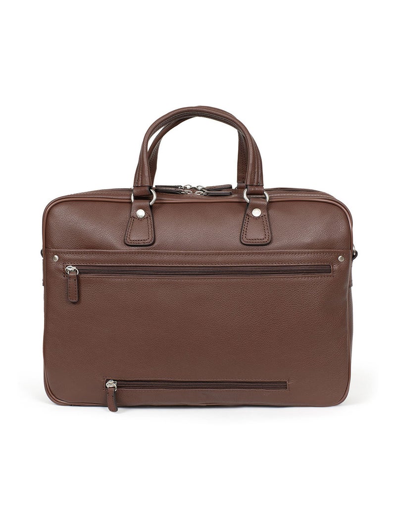 Portedocuments  A4  Cuir CONFORT Marron chocolat - Kiabi