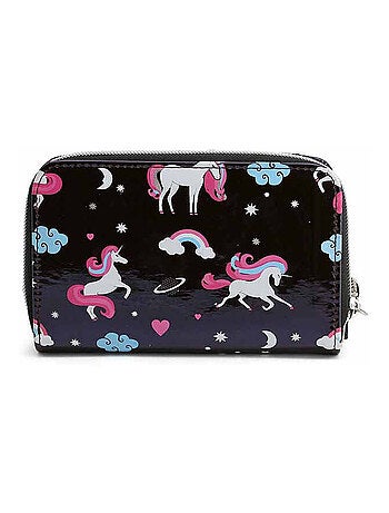 Portefeuille - Oh My Pop! Licorne - Noir - Taille Unique