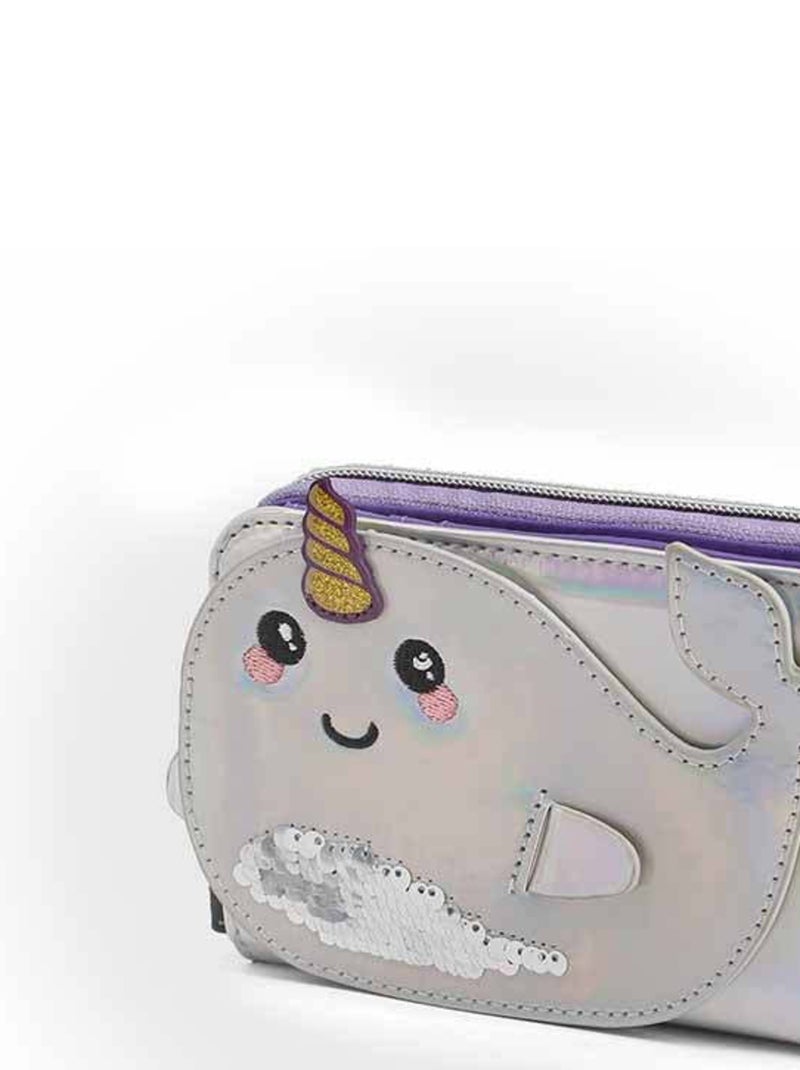 Portefeuille - Oh My Pop! Narval - Argent - Taille Unique Argent - Kiabi