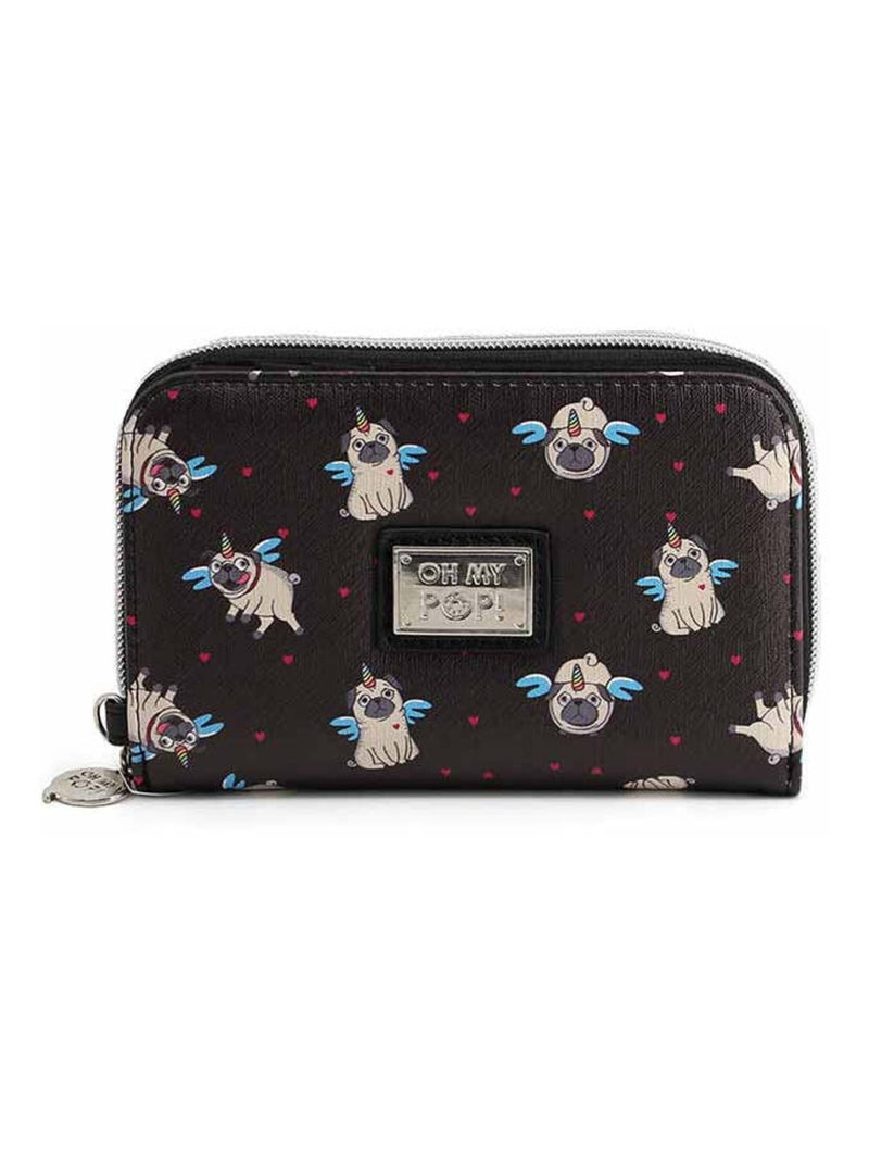 Portefeuille - Oh My Pop! Pug - Noir - Taille Unique Noir - Kiabi