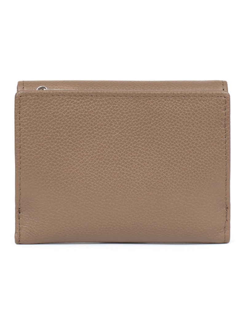 Portefeuille  1 volet  Cuir CONFORT Marron clair - Kiabi