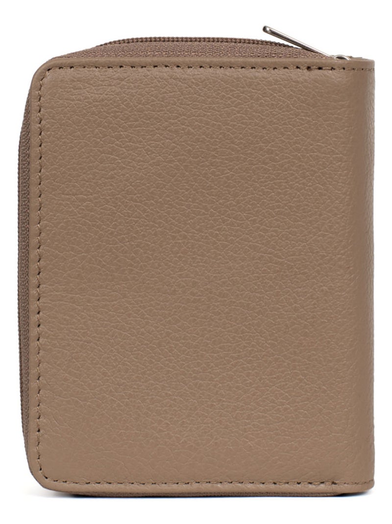 Portefeuille  1 volet  Cuir CONFORT Marron glacé - Kiabi