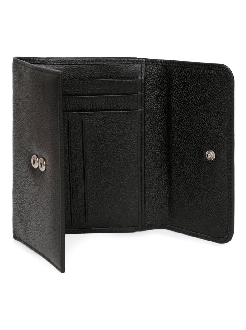 Portefeuille  1 volet  Cuir CONFORT Noir - Kiabi