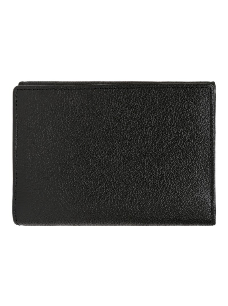 Portefeuille  1 volet  Cuir CONFORT Noir - Kiabi