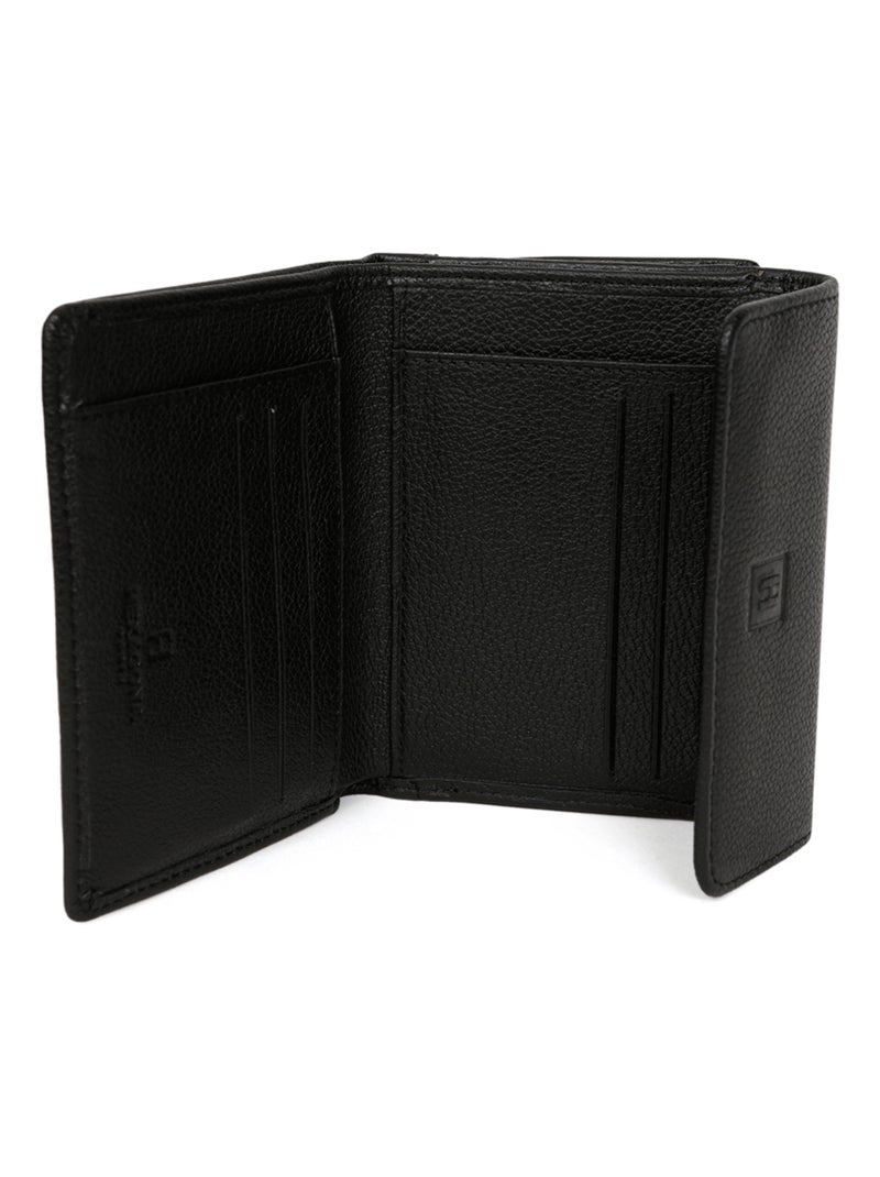 Portefeuille  1 volet  Cuir CONFORT Noir - Kiabi