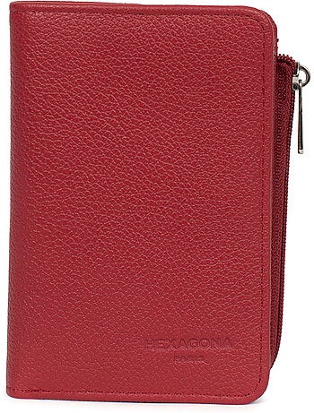 Portefeuille 1 volet stop rfid cuir confort hexagona