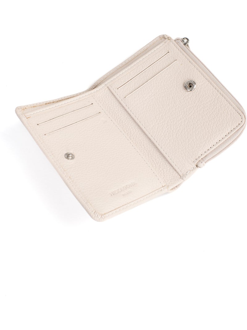 Portefeuille  1 volet  Stop RFID  Cuir CONFORT Ivoire - Kiabi