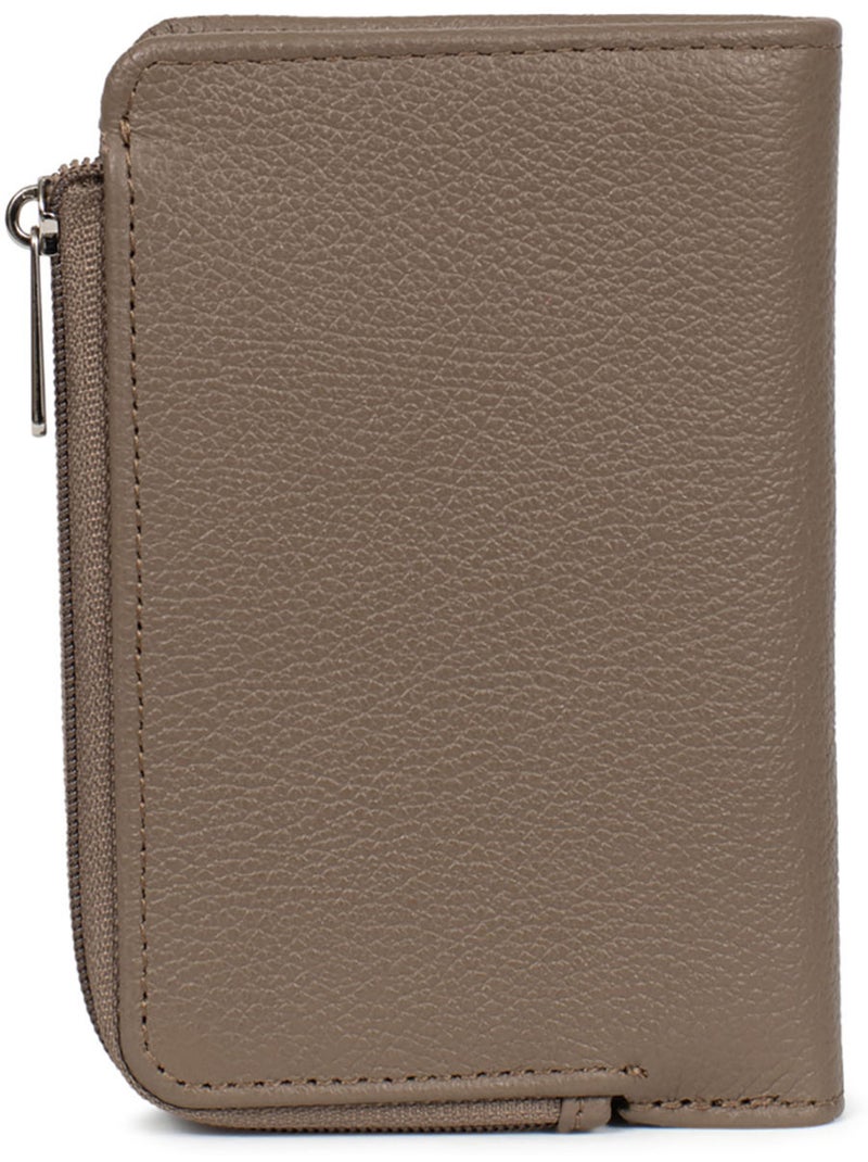 Portefeuille  1 volet  Stop RFID  Cuir CONFORT Marron glacé - Kiabi