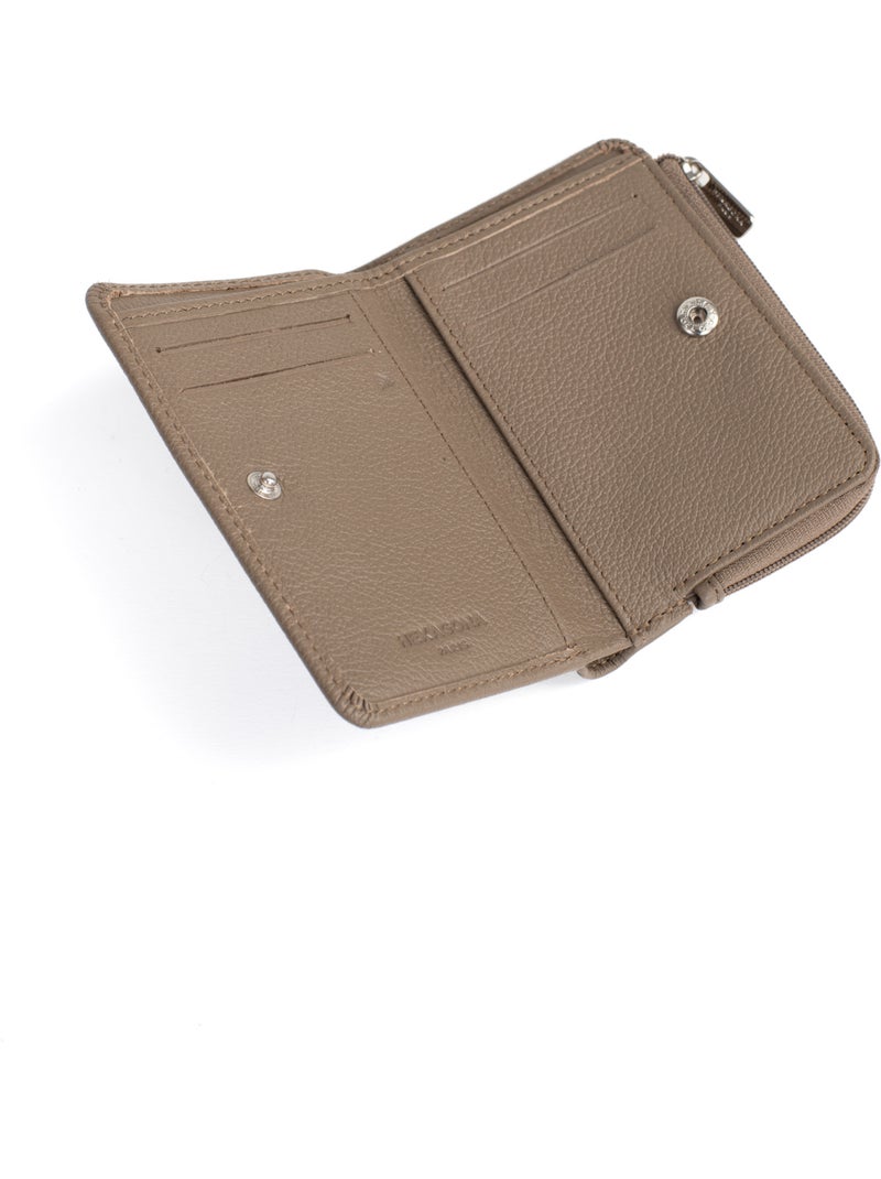 Portefeuille  1 volet  Stop RFID  Cuir CONFORT Marron glacé - Kiabi