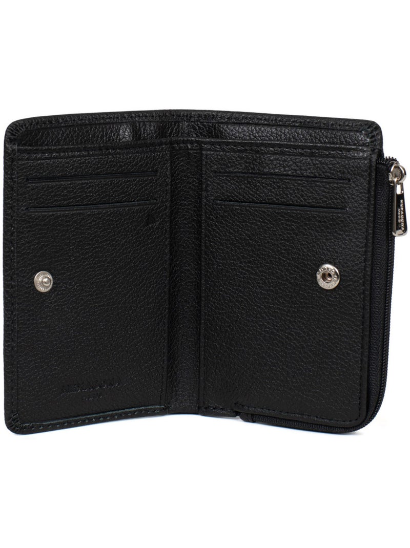 Portefeuille  1 volet  Stop RFID  Cuir CONFORT Noir - Kiabi