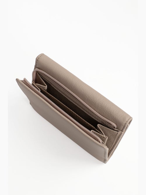 Portefeuille 1 volet Stop RFID Cuir de vachette TAIMA - Kiabi Portefeuille 1 volet Stop RFID Cuir de vachette TAIMA - Kiabi