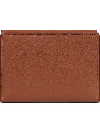 Portefeuille 1 volet stop rfid cuir de vachette taima hexagona