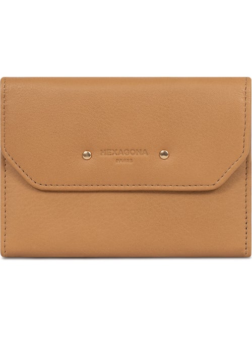 Portefeuille 1 volet Stop RFID Cuir de vachette TAIMA - Kiabi Portefeuille 1 volet Stop RFID Cuir de vachette TAIMA - Kiabi