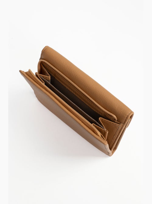 Portefeuille 1 volet Stop RFID Cuir de vachette TAIMA - Kiabi Portefeuille 1 volet Stop RFID Cuir de vachette TAIMA - Kiabi