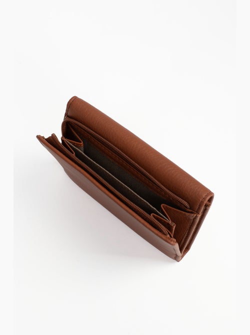 Portefeuille 1 volet Stop RFID Cuir de vachette TAIMA - Kiabi Portefeuille 1 volet Stop RFID Cuir de vachette TAIMA - Kiabi