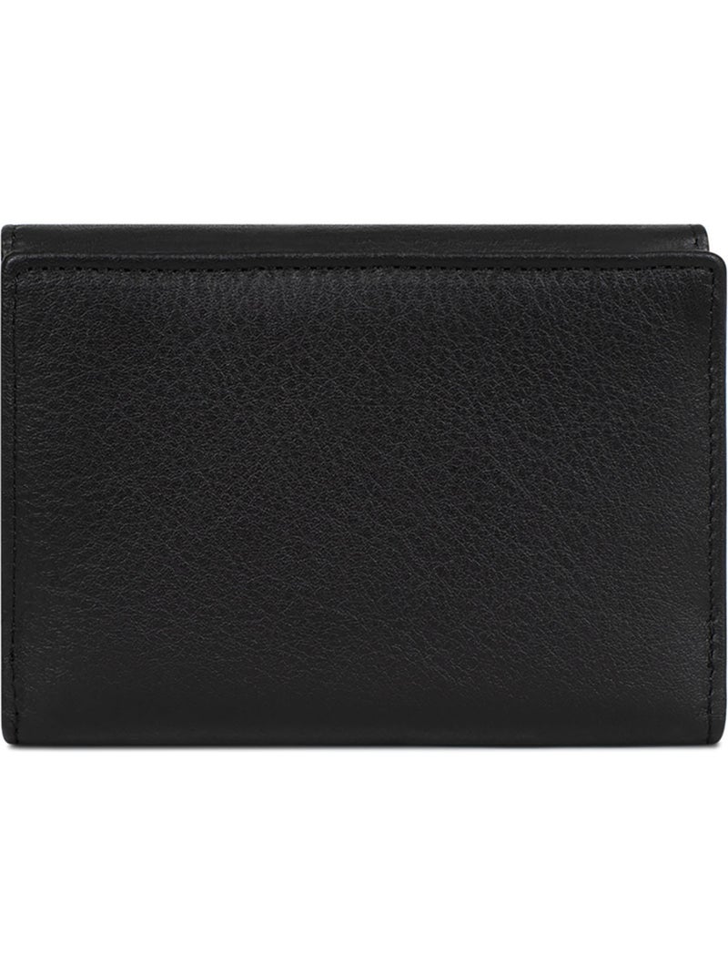 Portefeuille  1 volet  Stop RFID  Cuir de vachette TAIMA Noir - Kiabi