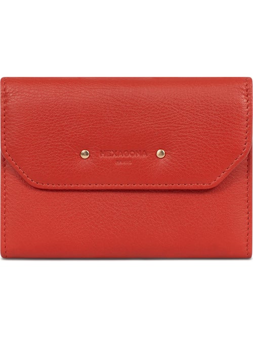 Portefeuille 1 volet Stop RFID Cuir de vachette TAIMA - Kiabi Portefeuille 1 volet Stop RFID Cuir de vachette TAIMA - Kiabi